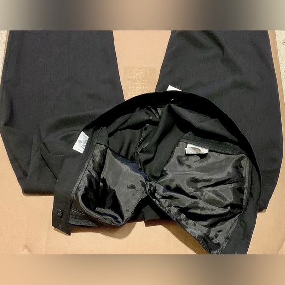 Y2K Vintage NWT Women’s 12 Zanella ANNA Black 100% Wool Pleated Pants - Picture 5 of 16